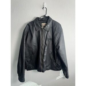 Wilda‎ Vtg Men's Leather Jacket USA Biker Black Size XXL Vintage